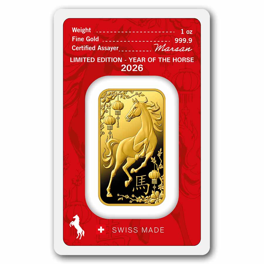 2026 1 oz Gold Bar - Argor-Heraeus Year of the Horse (In Assay) | eBay